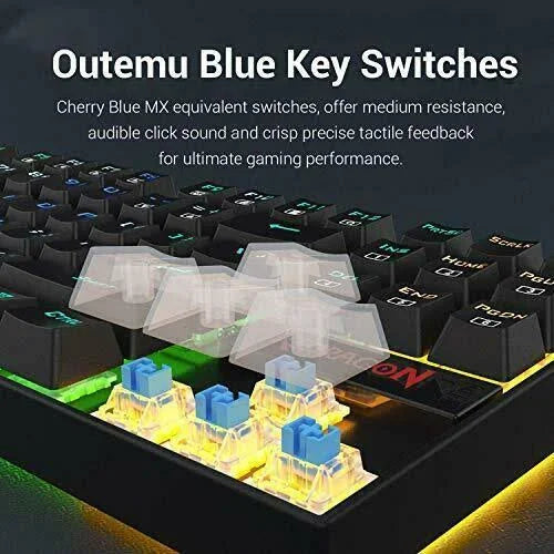60% Compact RGB 87 Key Mechanical Gaming Keyboard E704627