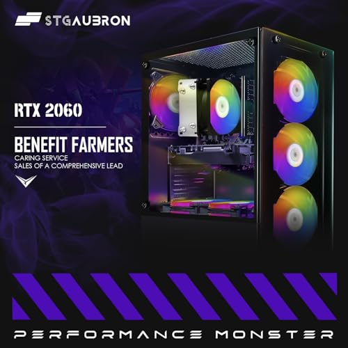 Gaming PC Desktop, GeForce RTX 2060 Super 8G, Intel Core I7 8th up to 4.1GHz, 16G DDR4, 1T SSD, WiFi 6, RGB Fan x6, Windows 11 Home O68831