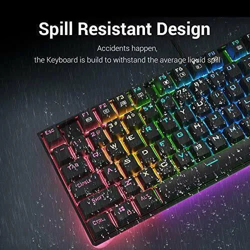 60% Compact RGB 87 Key Mechanical Gaming Keyboard E704627