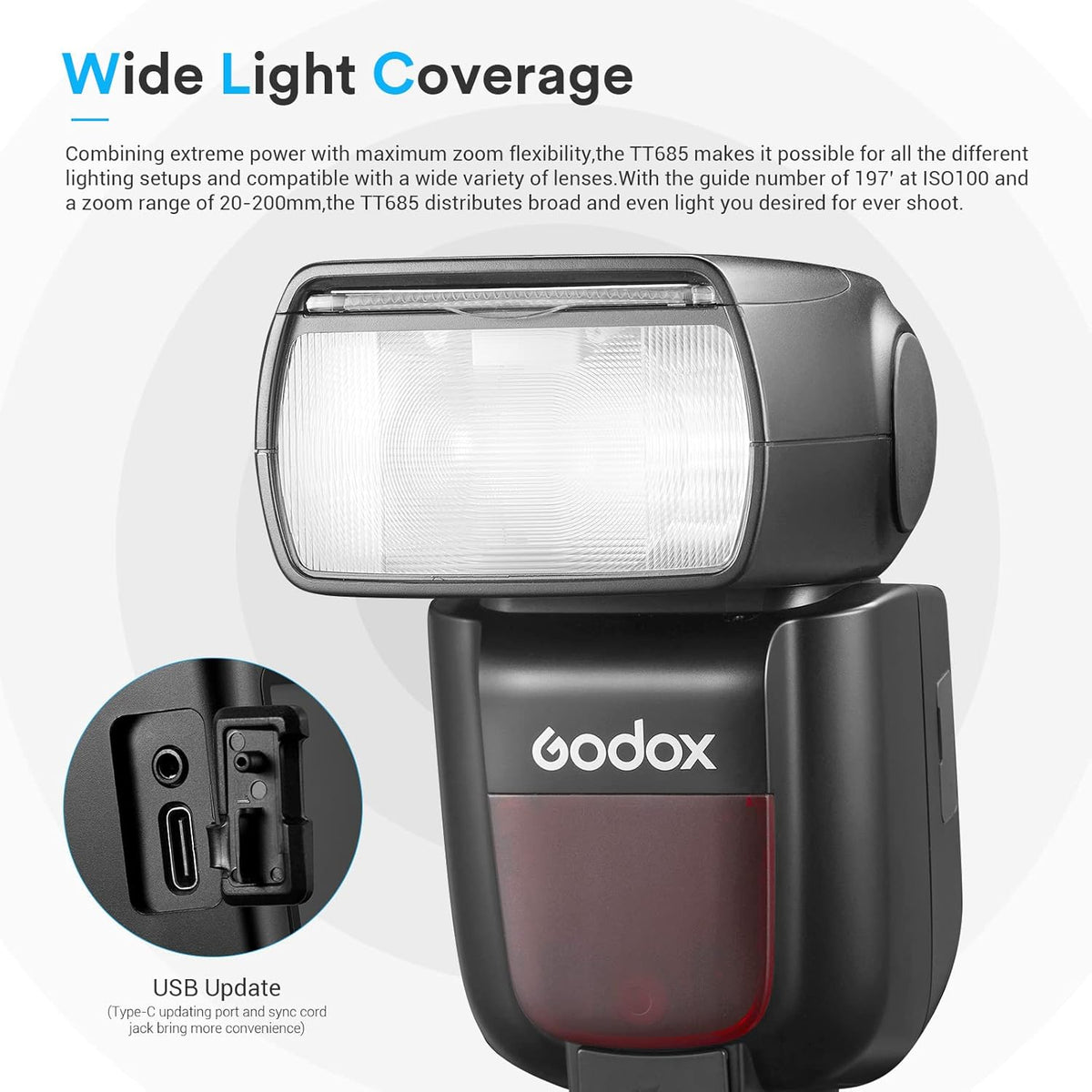 TTL Flash GN60 2.4G Wireless Camera Flash Speedlite W693