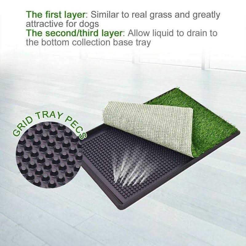 Fake Grass Dog Potty Pad with Tray B6103