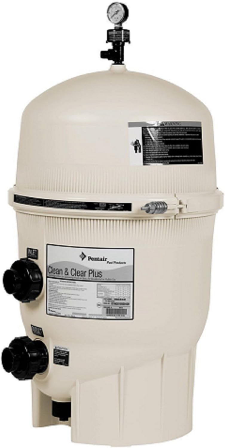 Almond Fiberglass Reinforced Polypropylene Tank Cartridge Pool Filter, 320 Square Feet, 120 GPM O7099