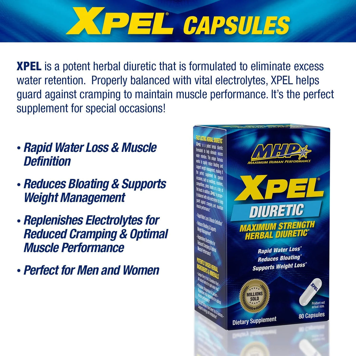 80 Capsules Diuretic Water Pills R653