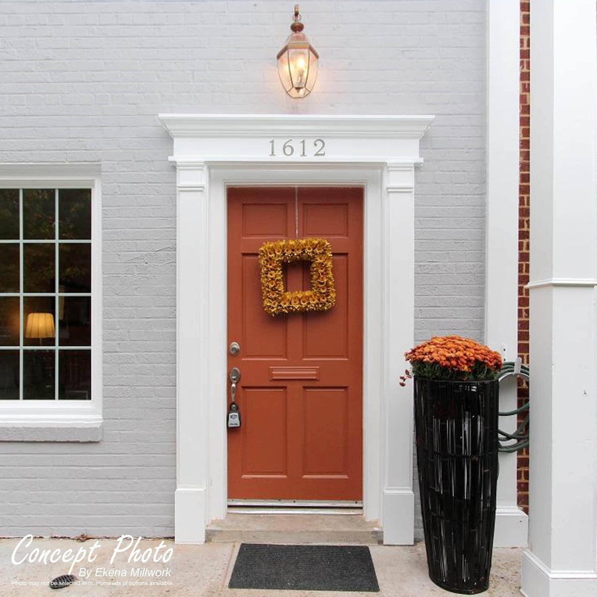 Plain PVC Pilaster with Standard Capital & Base (Pair) H2202