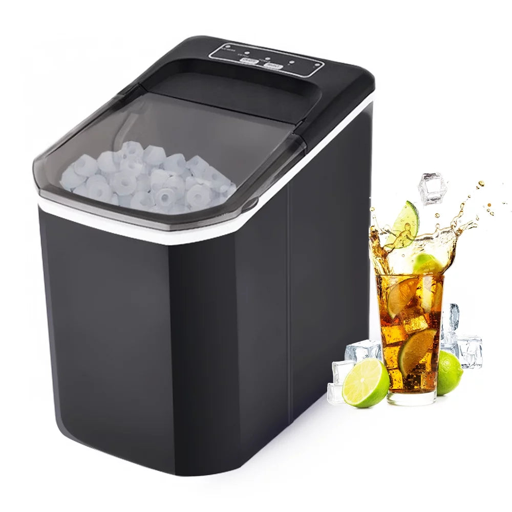 Countertop Ice Maker with Ice Scoop and Basket, 2 Ice Sizes E28577