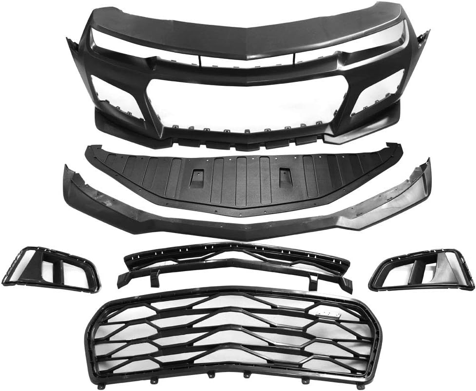 Black PP Front Bumper with Grille for 2014-2015 Chevy Camaro M691933