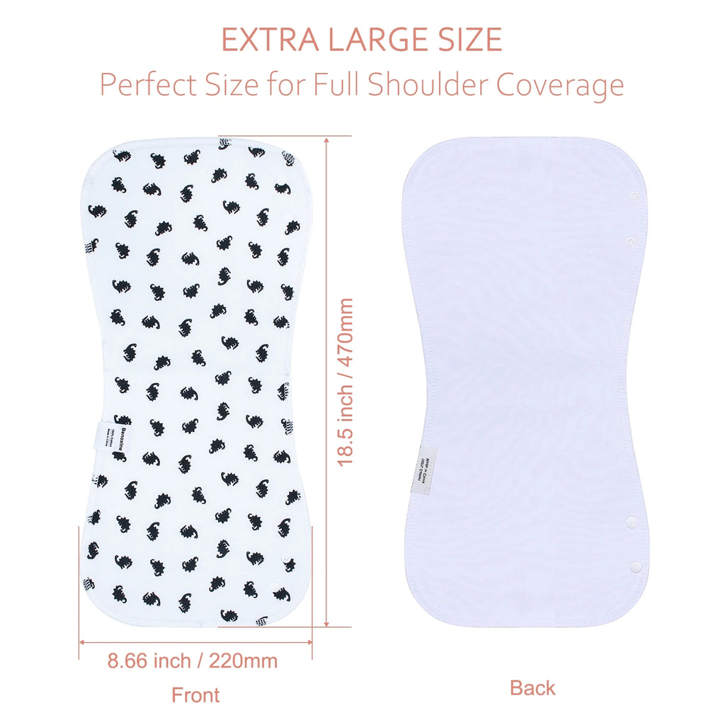 12-Pcs Animal Pattern Burp Cloths and Baby Bibs D66754