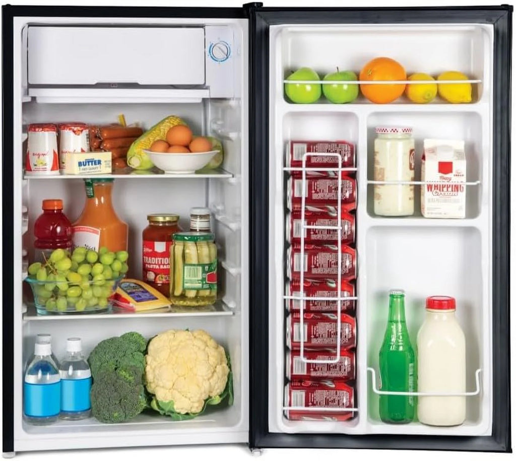 Black 3.2 Cu Ft Refrigerator with Freezer F4229