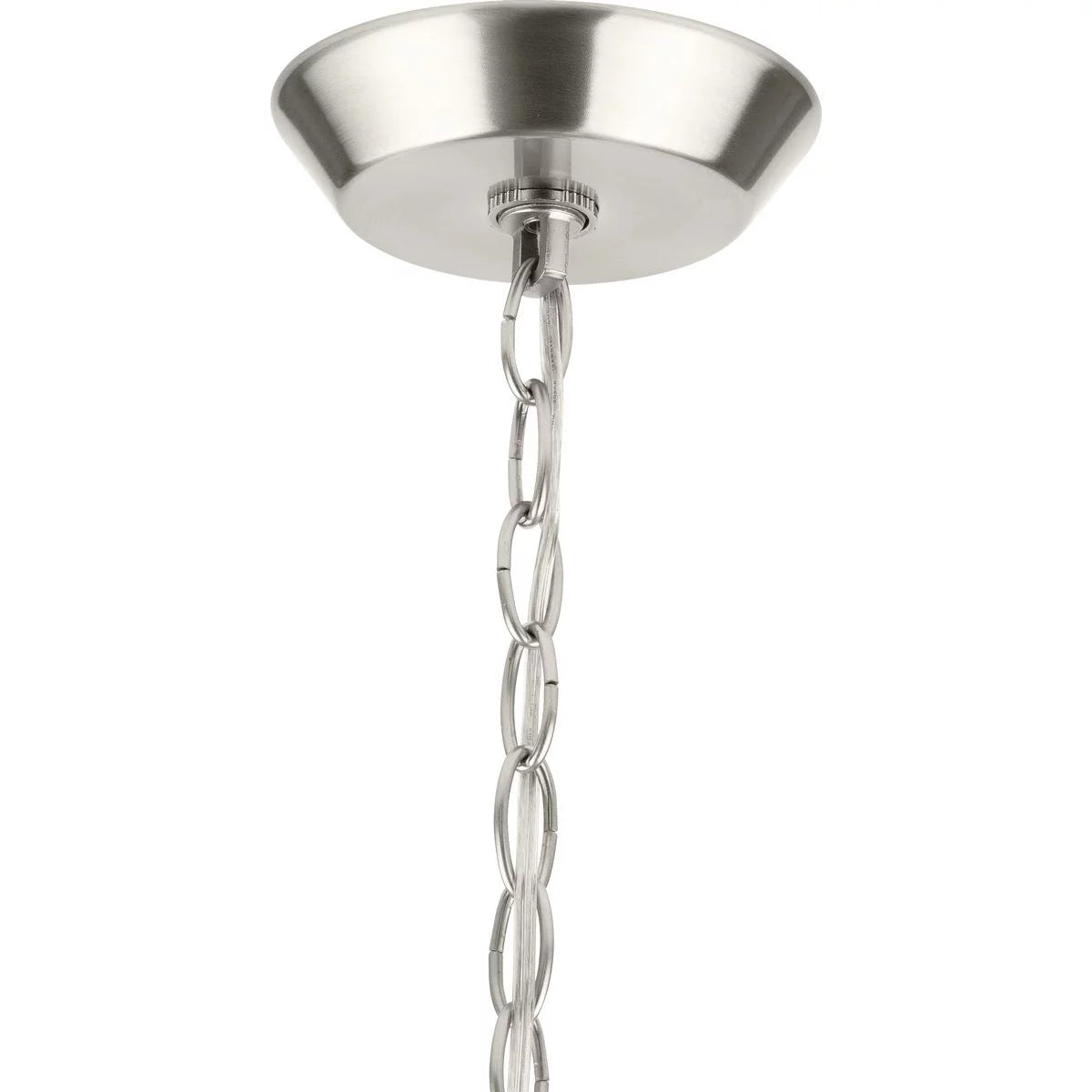 Brushed Nickel Clear Glass Modern Chandelier M40577