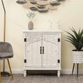 White Wood 2-Door Storage Cabinet M4823