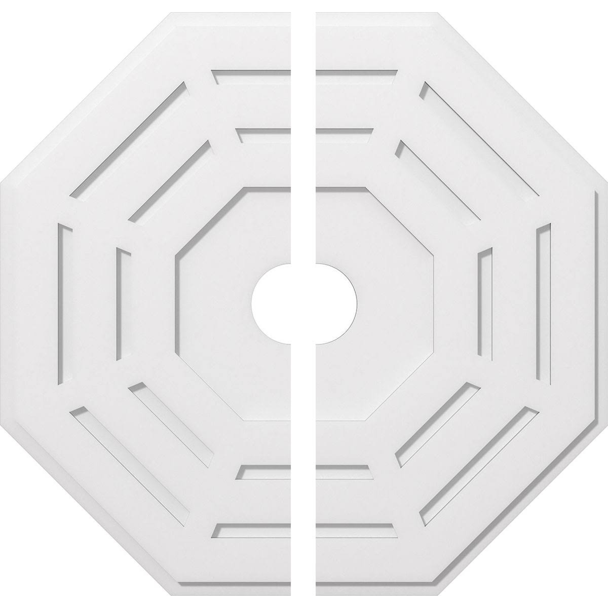 Contemporary PVC Ceiling Medallion Two Piece R4917