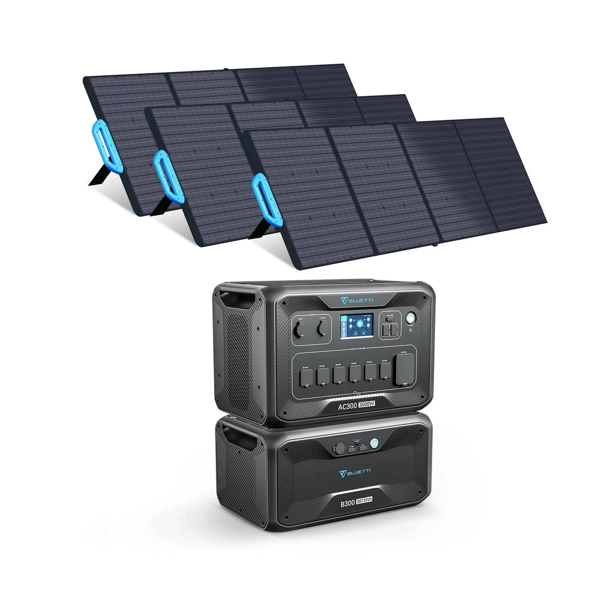 3072Wh Expansion Battery Power Station with 3 200W Solar Panels Z2753