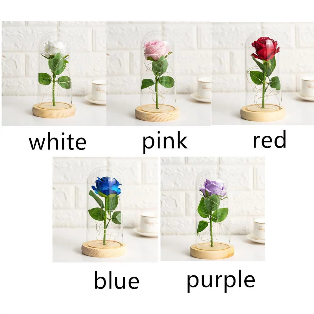 Artificial Flower Rose with Light Night Light I81356