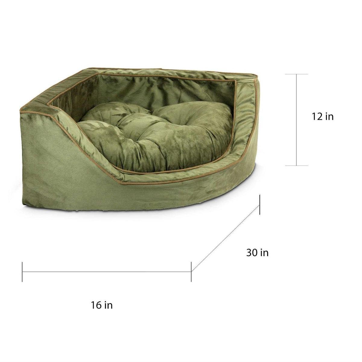 Overstuffed Corner Dog Bed H676