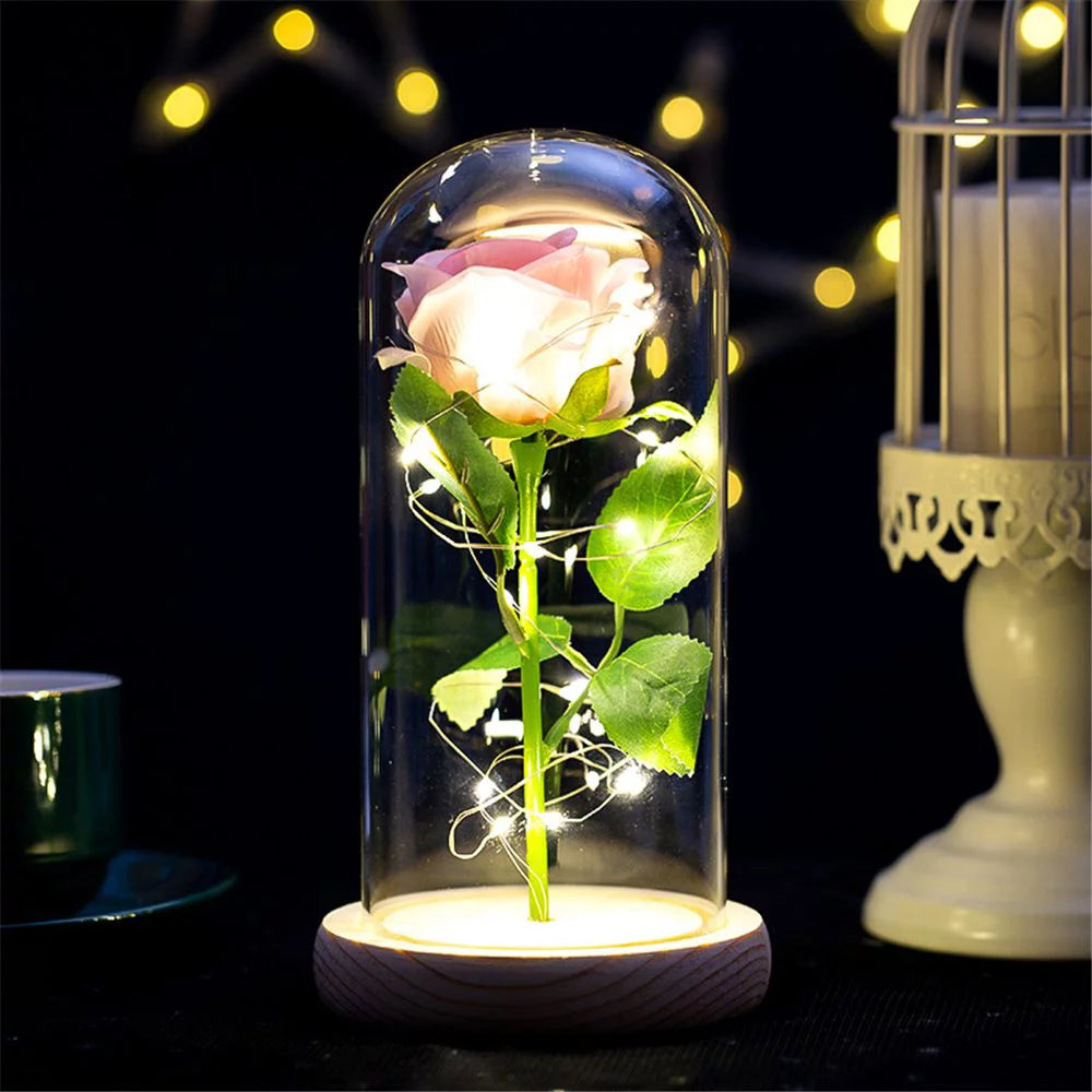 Artificial Flower Rose with Light Night Light I81356