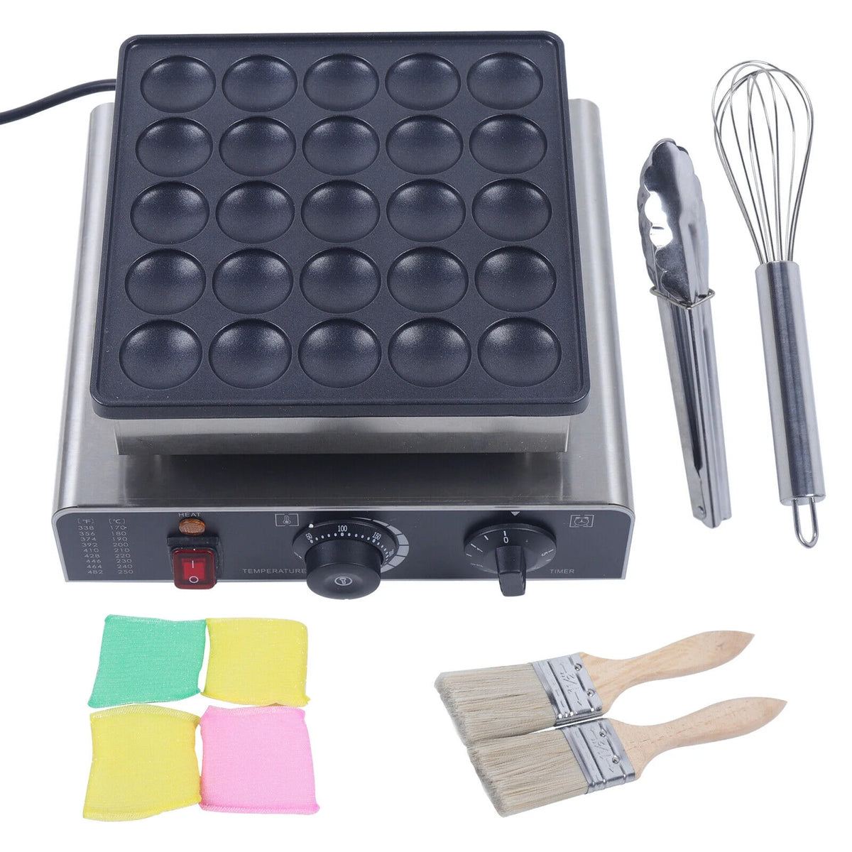25pcs Nonstick Stainless Steel Electric Mini Pancake Baker X4911