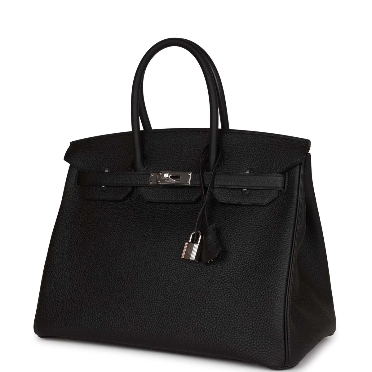 Black 35 Togo Leather Handbag X782