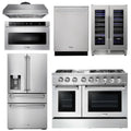 48 Propane Gas Burner Electric Oven Range Range Hood Refrigerator Microwave Wine Cooler C1798