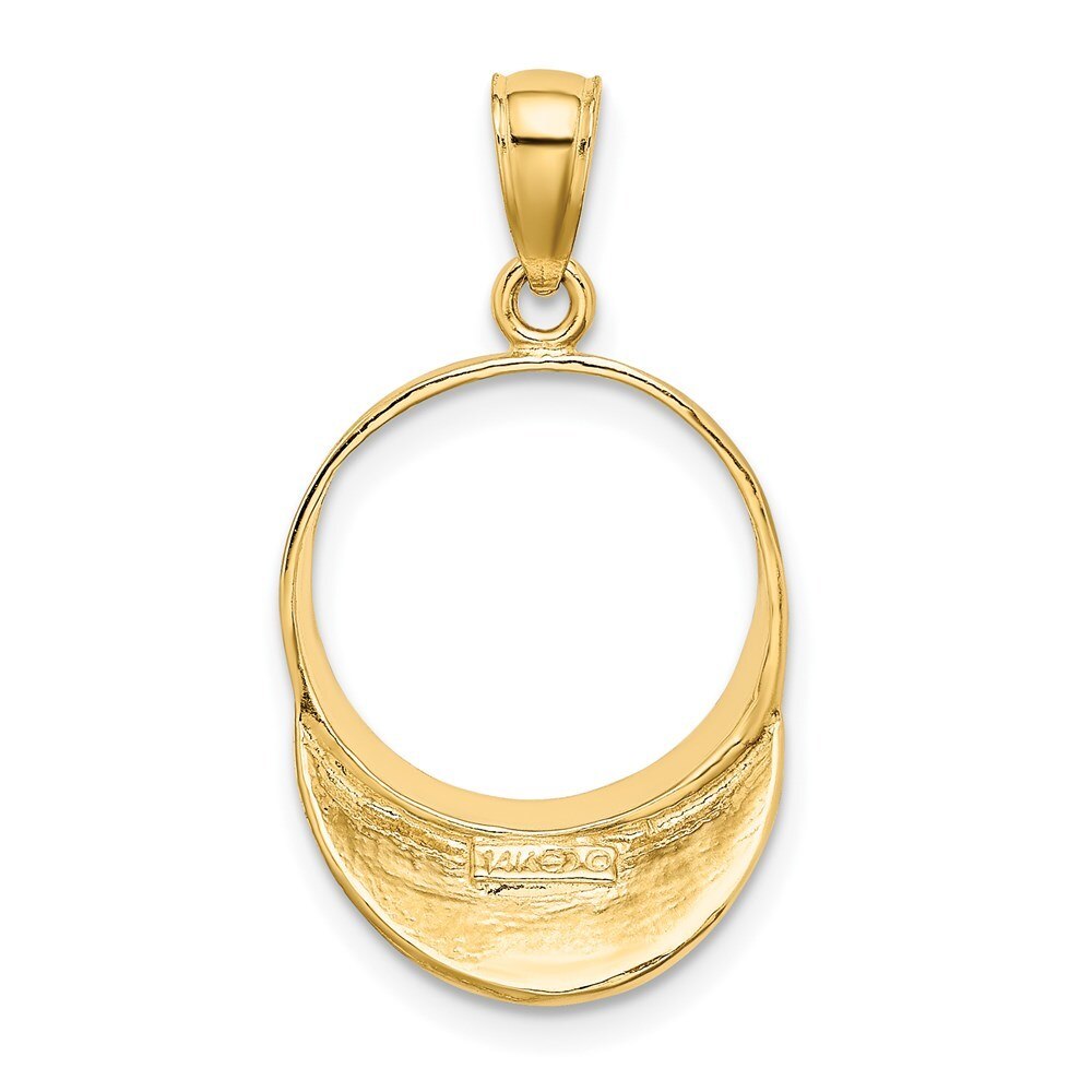 14k Yellow Gold Tennis Visor Pendant W8949
