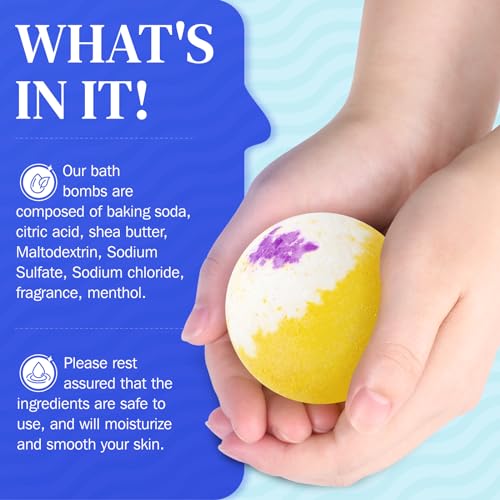 24 Pcs Bath Bombs Set with 6 Scents Q824448