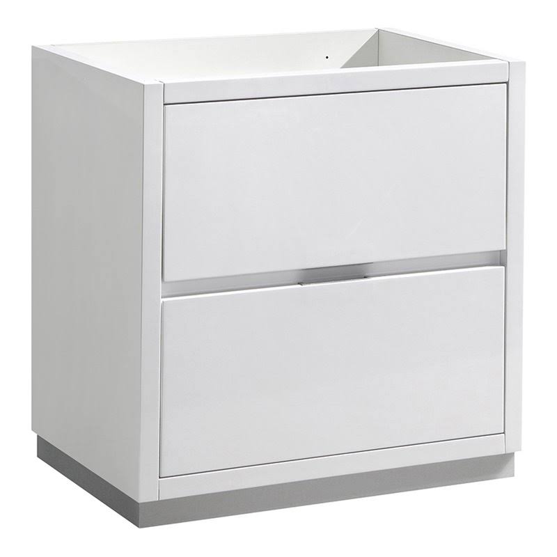 Glossy White Free Standing Bathroom Cabinet E27578