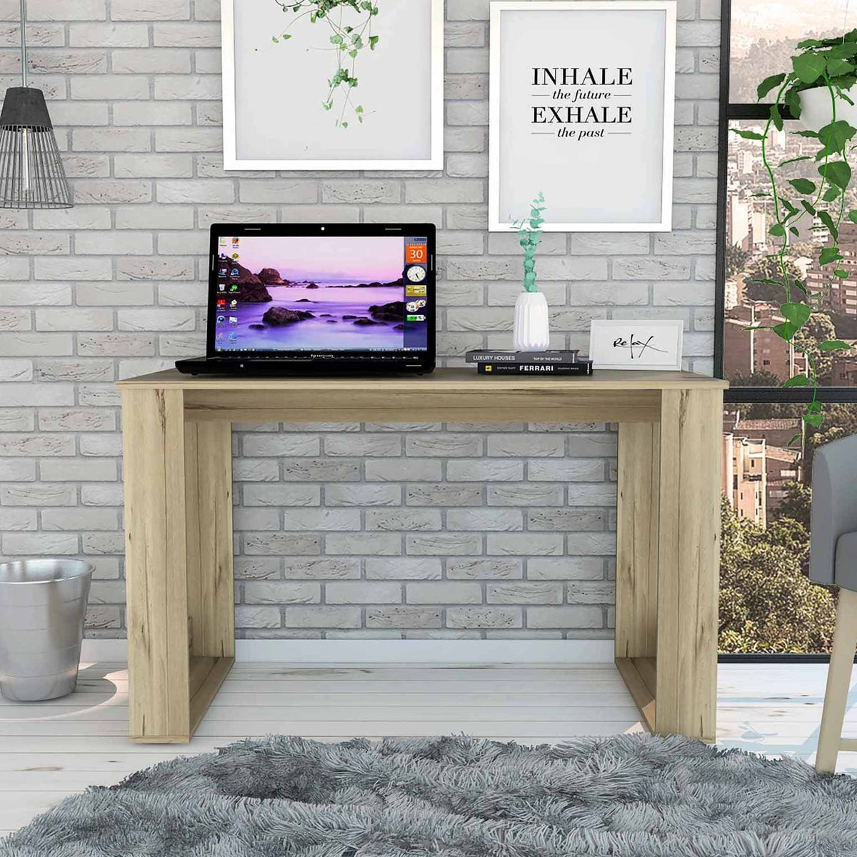 Natural Espresso Computer Desk Q1158