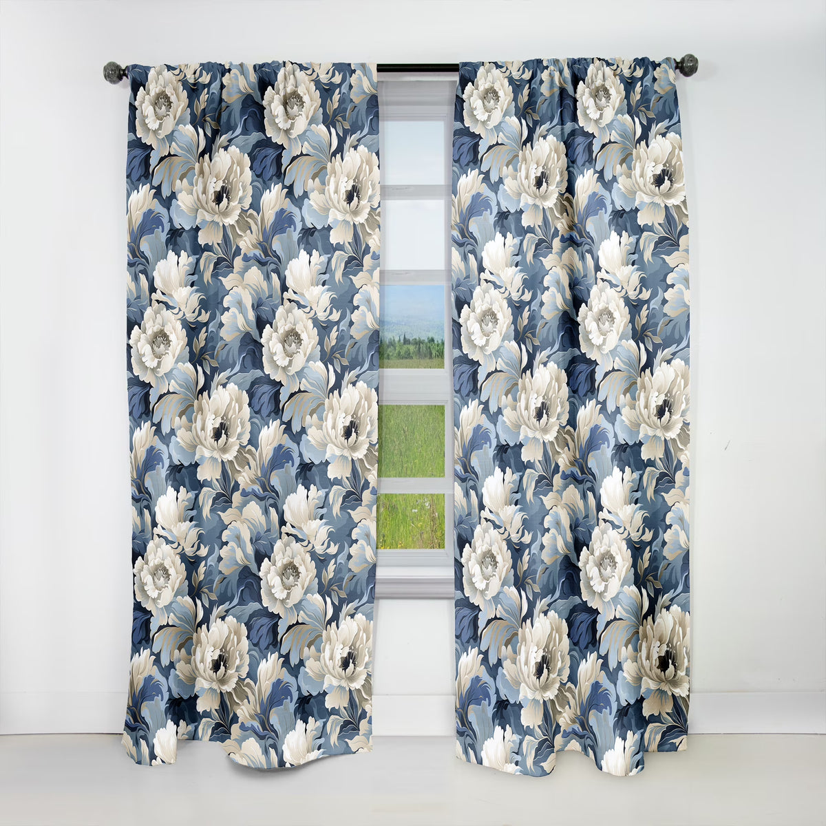 Floral Blackout Curtain Panels B664