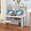White Student Desk with Bookcase G966