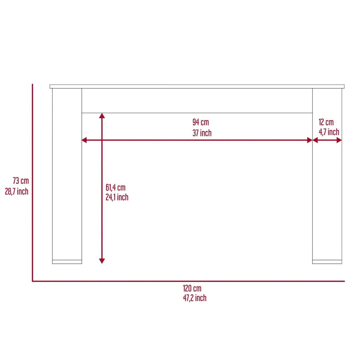 Natural Espresso Computer Desk Q1158