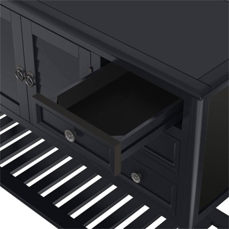Clear Console Table with 6 Drawers and 1 Shelf N1342