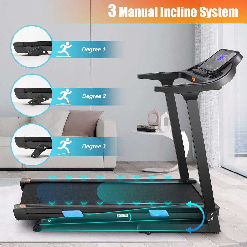18 INCH Wide 3.25 HP Electric Folding Treadmill with Incline R434
