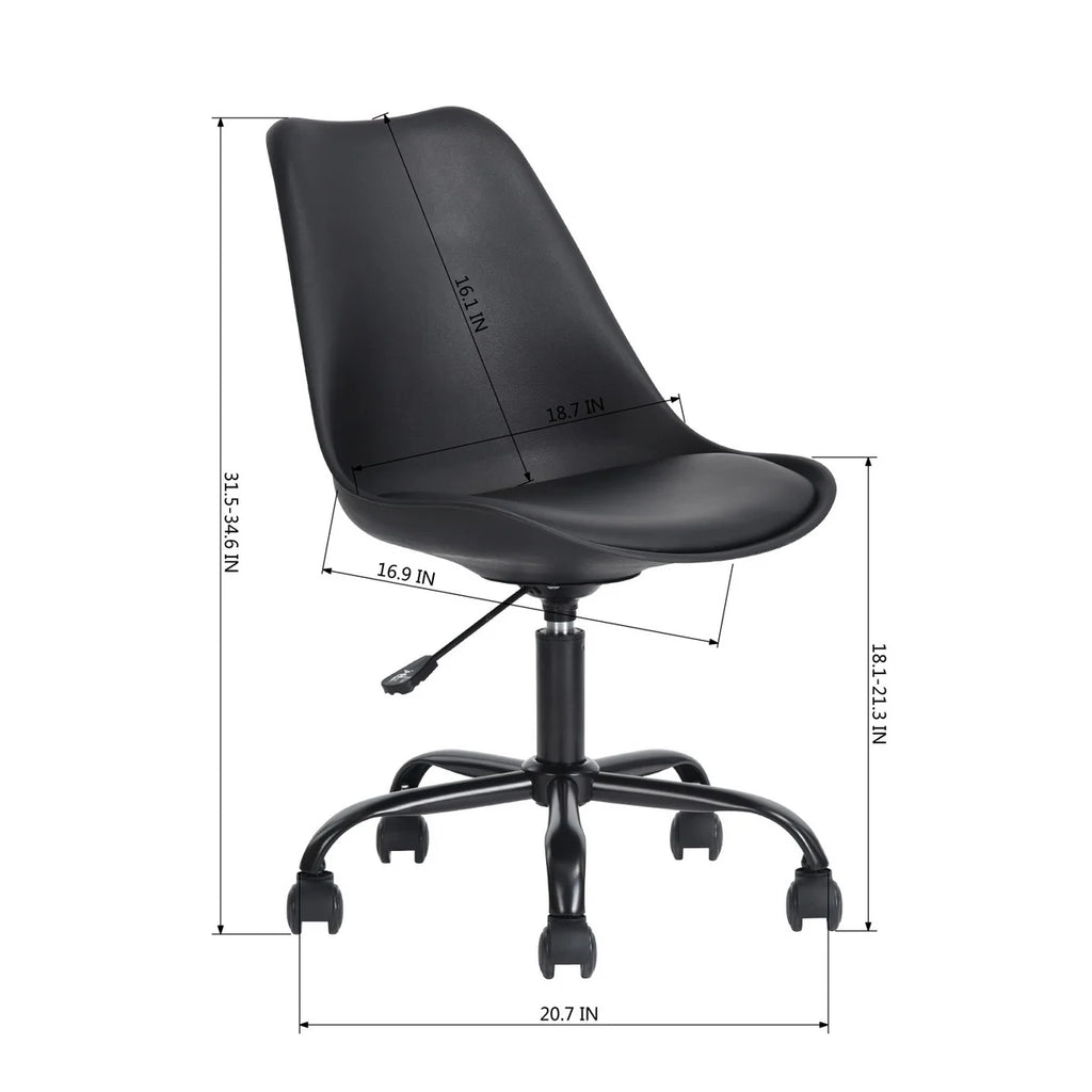 Black Adjustable Height Office Chair N32490