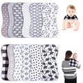 12-Pcs Animal Pattern Burp Cloths and Baby Bibs D66754
